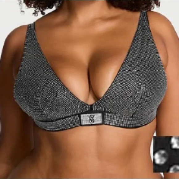 Brand new Victoria secret Shine Cotton Wireless Plunge Bralette - Picture 3 of 3